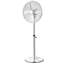 Industrial Pedestal Fan, 16 Inch 75-Degree Oscillating Fan, Height Adjustable Standing Fans with 3 Adjustable Speeds, High Power Floor Fans for Office, Silver-115329666