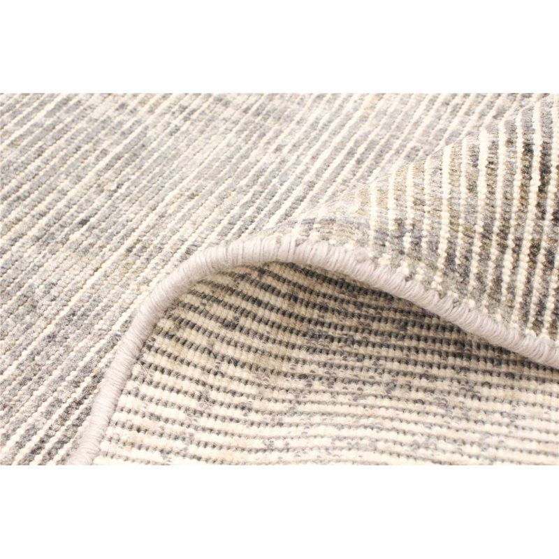 Tapis gris noué à la main Ulric