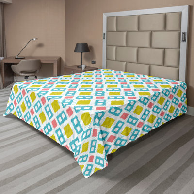 Ambesonne Top Flat Sheet Curving Art