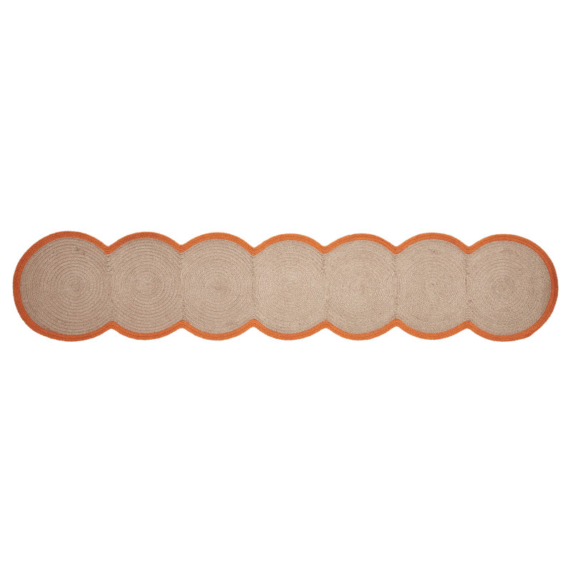 Harvest Blessings Natural Stencil Pumpkin Runner, 12" W x 60" L