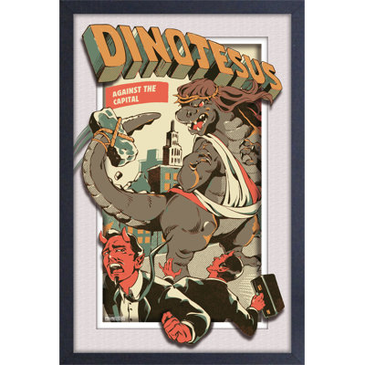 Ilustrata - Dino Jesus 11 x 17 sous plexi, affiche encadrée