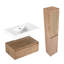 Meuble-lavabo de salle de bain avec lavabo et armoire en résine - Meuble fonctionnel de commode et compartiment latéral 30 po Choice