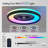 Makaiyla 24" Dimmable RGB LED Indoor Ceiling Fan Lights with Remote/APP Control, 6 Speeds, Timer, Quiet DC Motor-2079662161-2079662163