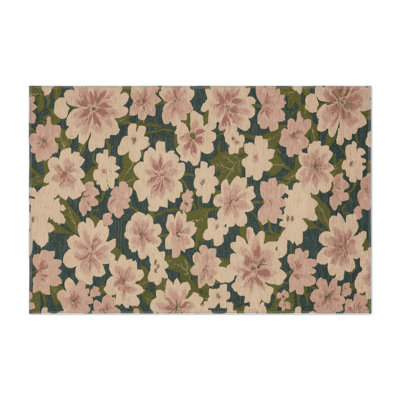 Tapis d'intérieur et d'extérieur brun Botanical