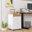 Armoire de rangement à tiroirs pour bureau à domicile, tiroir de bureau sur roulettes avec plateau amovible, support pour imprimante sous le bureau avec rangement,