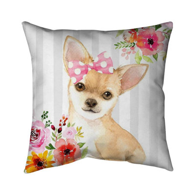 Chihuahua dog - 16"x16" Throw pillow - Poly twill - Print on demand