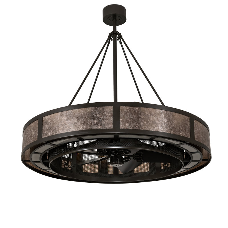 Lustre à DEL Smythe à finition bronze intemporelle d'une largeur de 48 po