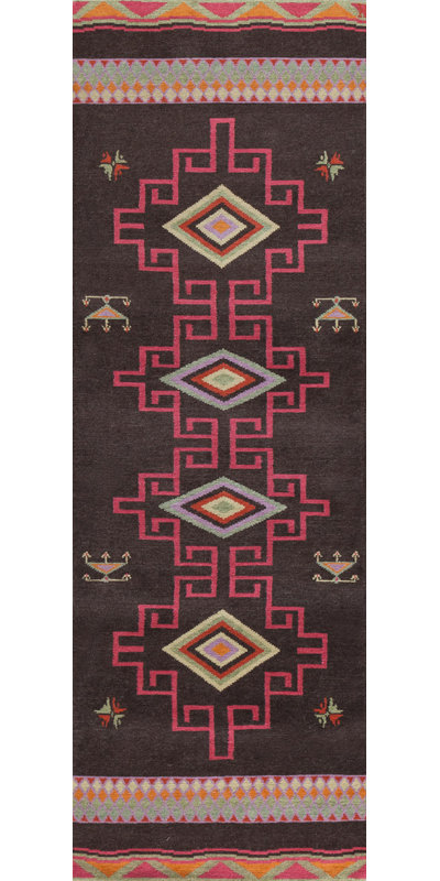 Mesa Wool Southwestern Area Rug, Runner 3' x 12'