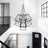 7 - Light Dimmable Lantern Geometric Chandelier