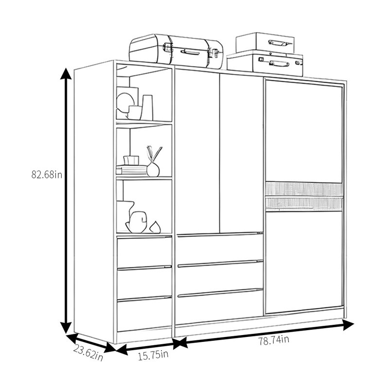 Kiska, 83" H x 94" W x 24" D