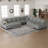 Januelle Oversized 142.7'' Wide Chenille L-Shaped Sofa Bed U-Shaped Couch Storage Modular Sectional Sofa-274864880