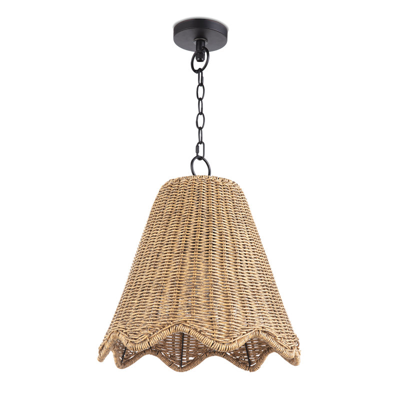 Grand luminaire suspendu Summer (naturel vieilli), H 22,75 po x l 16 po x P 16 po