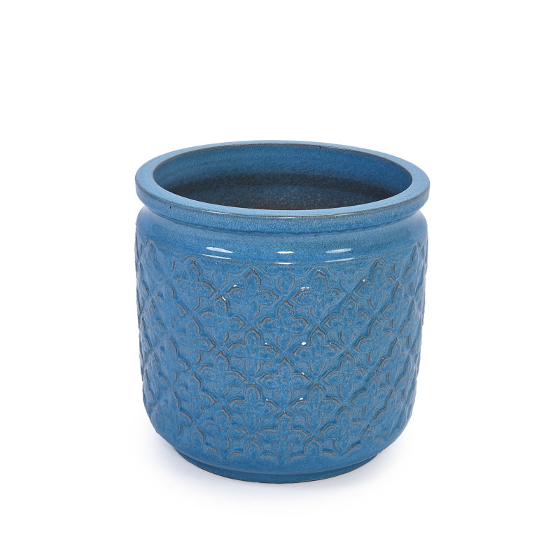 Pot à fleurs 3 Modern Modern Design, Bleu