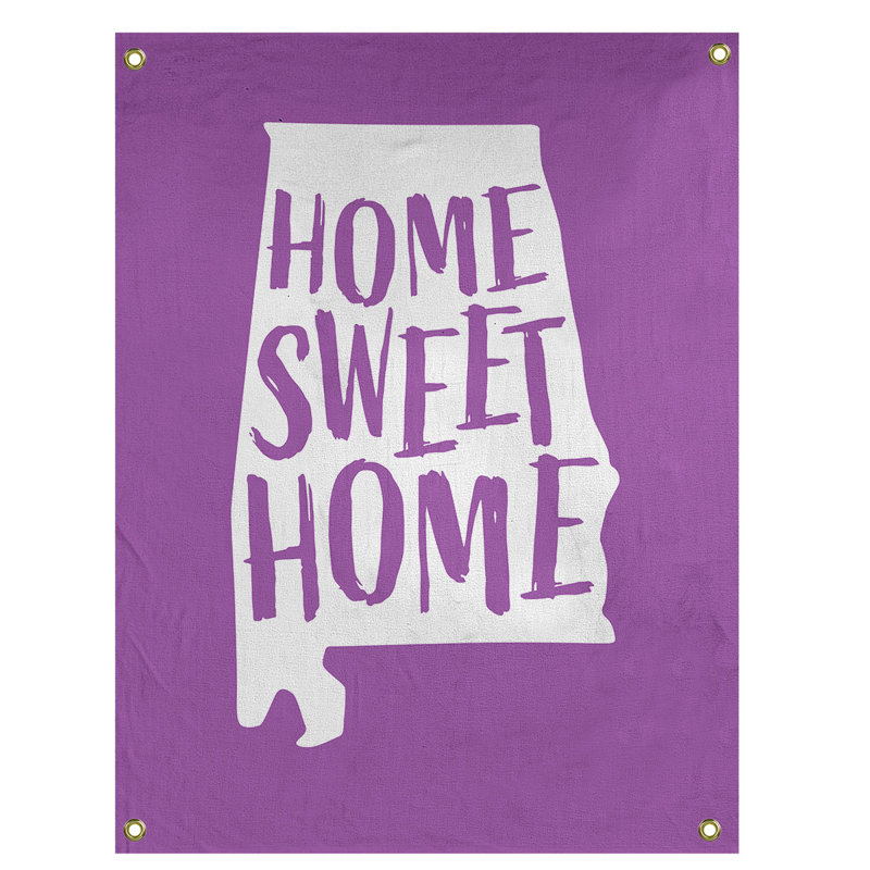 Tapisserie murale alabama à la maison, H 59 po x l 50 po, Violet