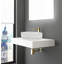 Vasques décoratives ovales en cristal 20 "avec base blanche 30"-102303920