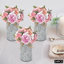 Vase à fleurs en métal avec nœud en ficelle