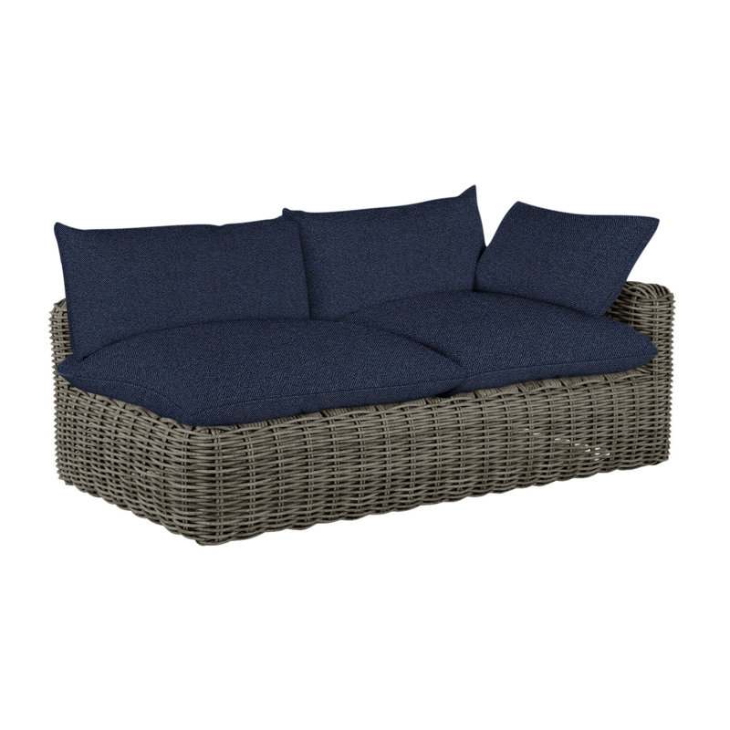 Canapé modulaire Montecito N-Dura, Pas de soudure, Indigo Intermix, Gris ardoise