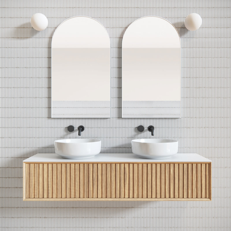 Kira Arched Mirror, White, 22 in. x 38 in.