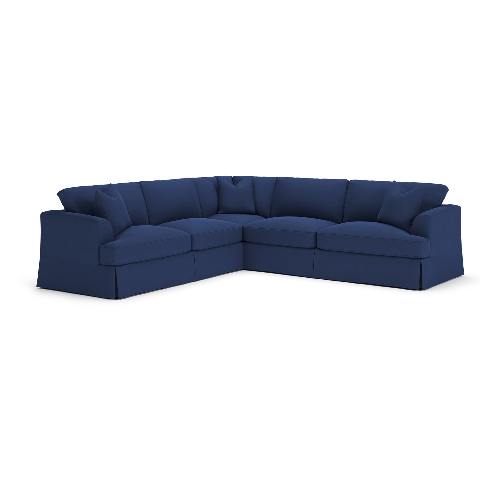 Lucia L-Sectional, Left Hand Facing, Canvas Navy Sunbrella® Canvas