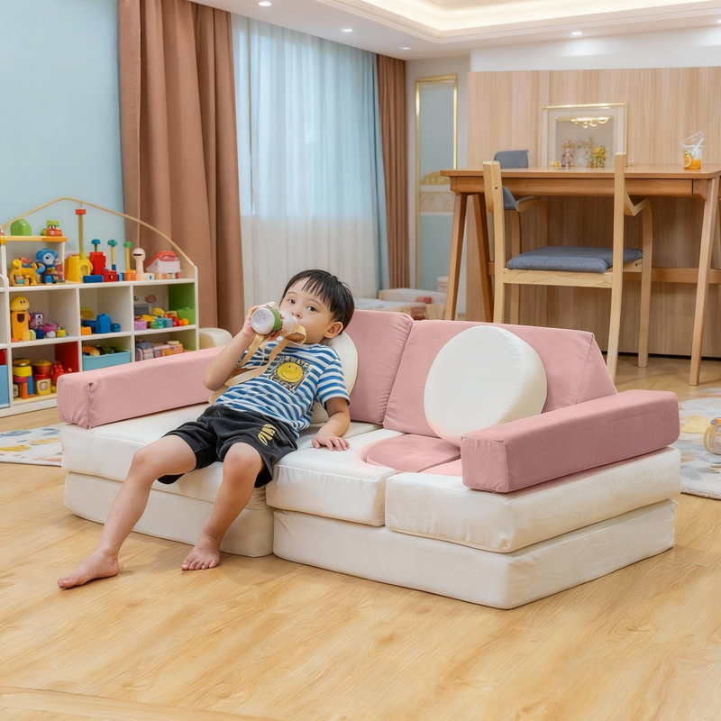 Play Couch, Detachable Modular Play Couch, Floor Sofa For Living Room, Convertible Foam And Floor Cushion Sofa, DIY Creativing Playroom Seating & Booth Furniture For Bedroom, Game Room