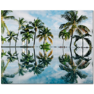 Murale décorative en céramique 4,25 po x 4,25 po