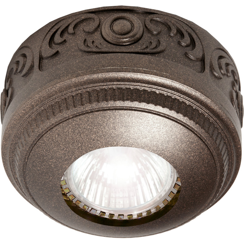 Fishel LED Semi Flush Mount, Brass Finish