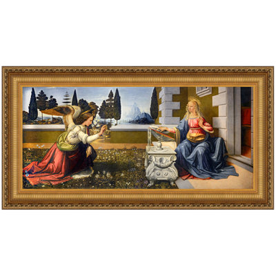 The Annunciation, 1472-1476 Framed Print on Canvas