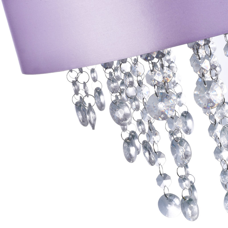 17 cm H Drum Pendant Shade ( Screw On ), Pink