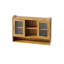 Armoire coulissante 35,4 "à 2 portes avec trois niveaux d'espace de rangement, convenant aux salles de bain, cuisines, salles à manger, naturel