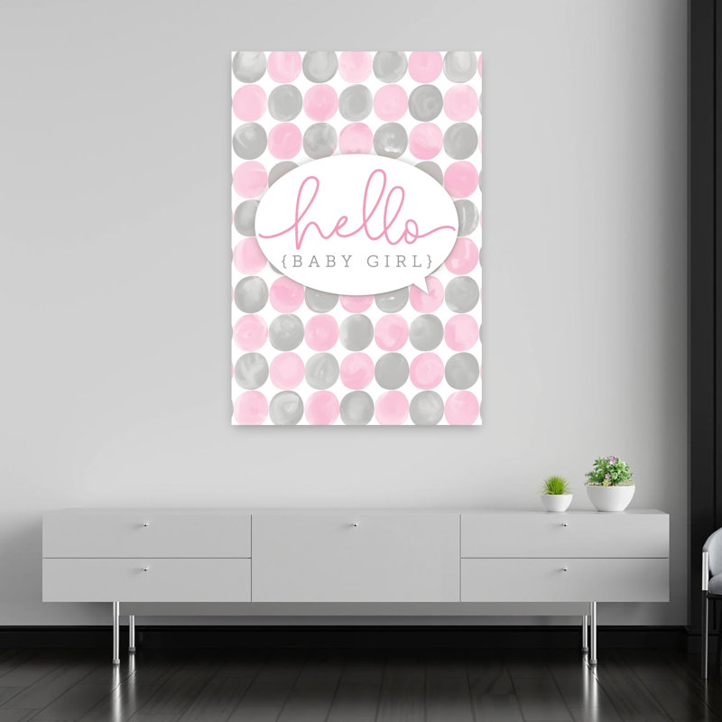Hello Baby Girl, art contemporain abstrait, H 60 po x l 40 po