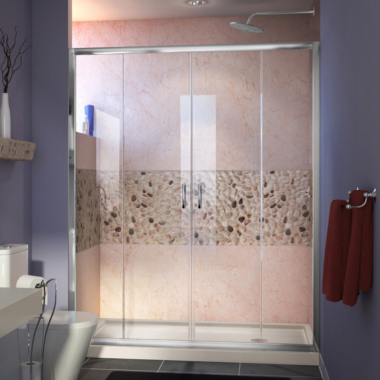 Visions 74.75" H Semi-Frameless Shower Enclosure