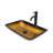 Bathroom Vessel Sink Above Counter Amber Gold Gradient Tempered Glass Bowl Square Sink For Bathroom, Tempered Glass Vessel Sink With Pop-Up Drain (No Faucet)-1613703687