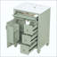 Meuble-lavabo de salle de bain avec lavabo, meuble-lavabo autoportant avec tiroir rabattable, 3 tiroirs et armoire de rangement, bois massif et panneau de fibres à densité moyenne, comptoir de lavabo en céramique (robinet non inclus)-1713487709