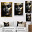 Femme noire et dorée photo IV - art sur toile tendance-760499618-793861303