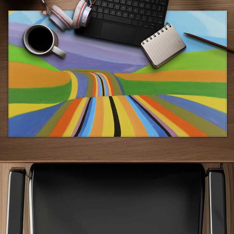 Mountain road multicolored - 14.00"x24.25" Desk mat