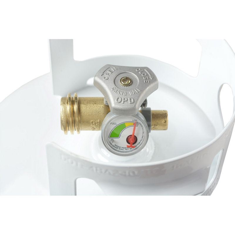 Bouteille de propane en acier de 20 LB Flame King, valve OPD et jauge intégrée pour les barbecues et les barbecues Flame King