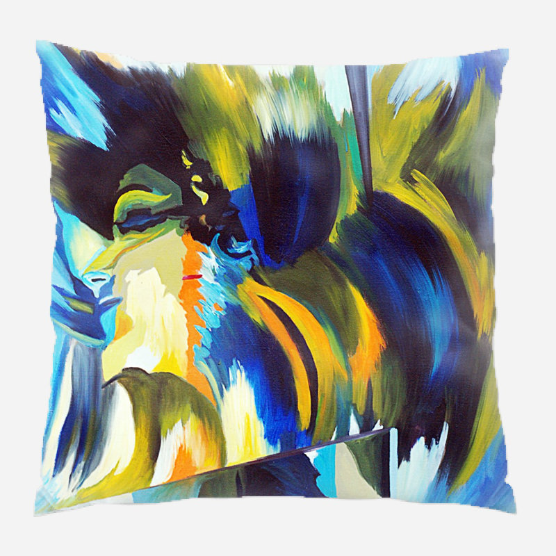Outdoor Reversible Throw Pillow, Synthetic, Outdoor