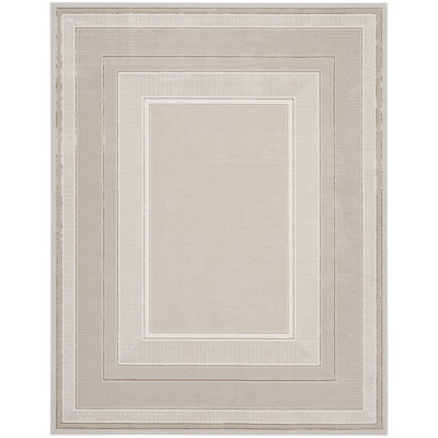 Abye Machine Woven Ivory Recommended Use Rug