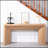 62" Modern Rustic Console Table – Solid-Look Engineered Wood Entryway Table