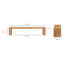 Banc en bois massif Channing 62 "-82"-88572003-88572004