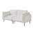 Aruba Upholstered 74.8'' Wide Velvet Modular Loveseat Sofa, 2-Piece-1775085027
