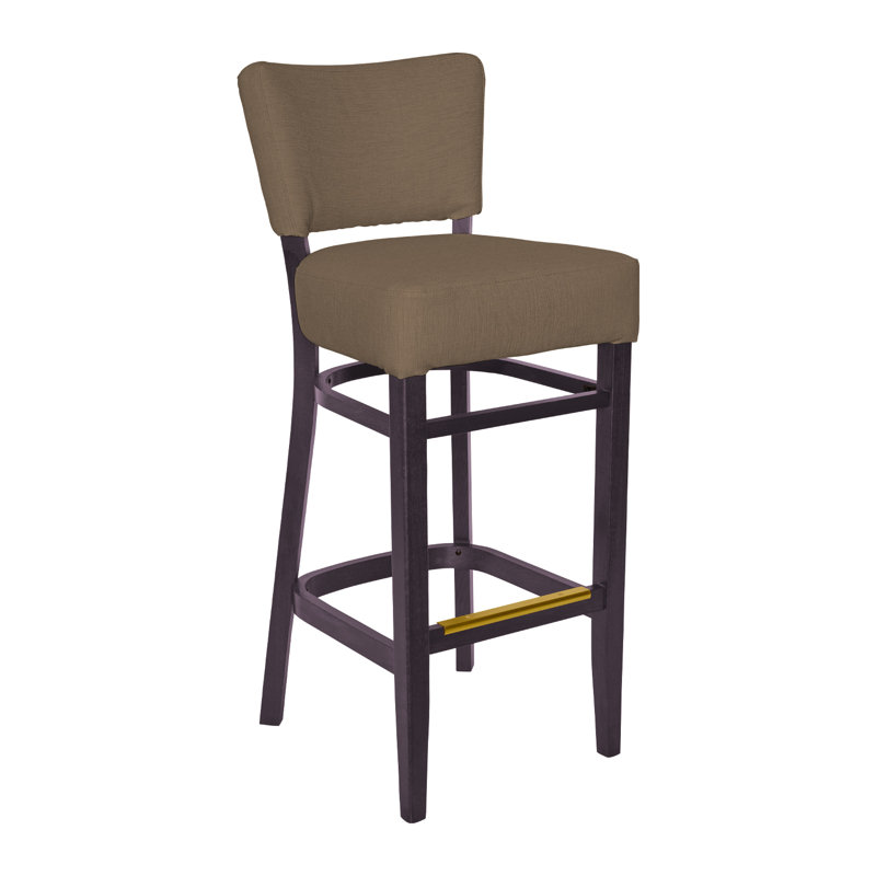 Tabouret de bar Madison, Acajou foncé, Brun grisâtre