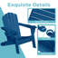 Fauteuil Adirondack pliable surdimensionné en PEHD résistant aux intempéries avec porte-gobelet-1045096338