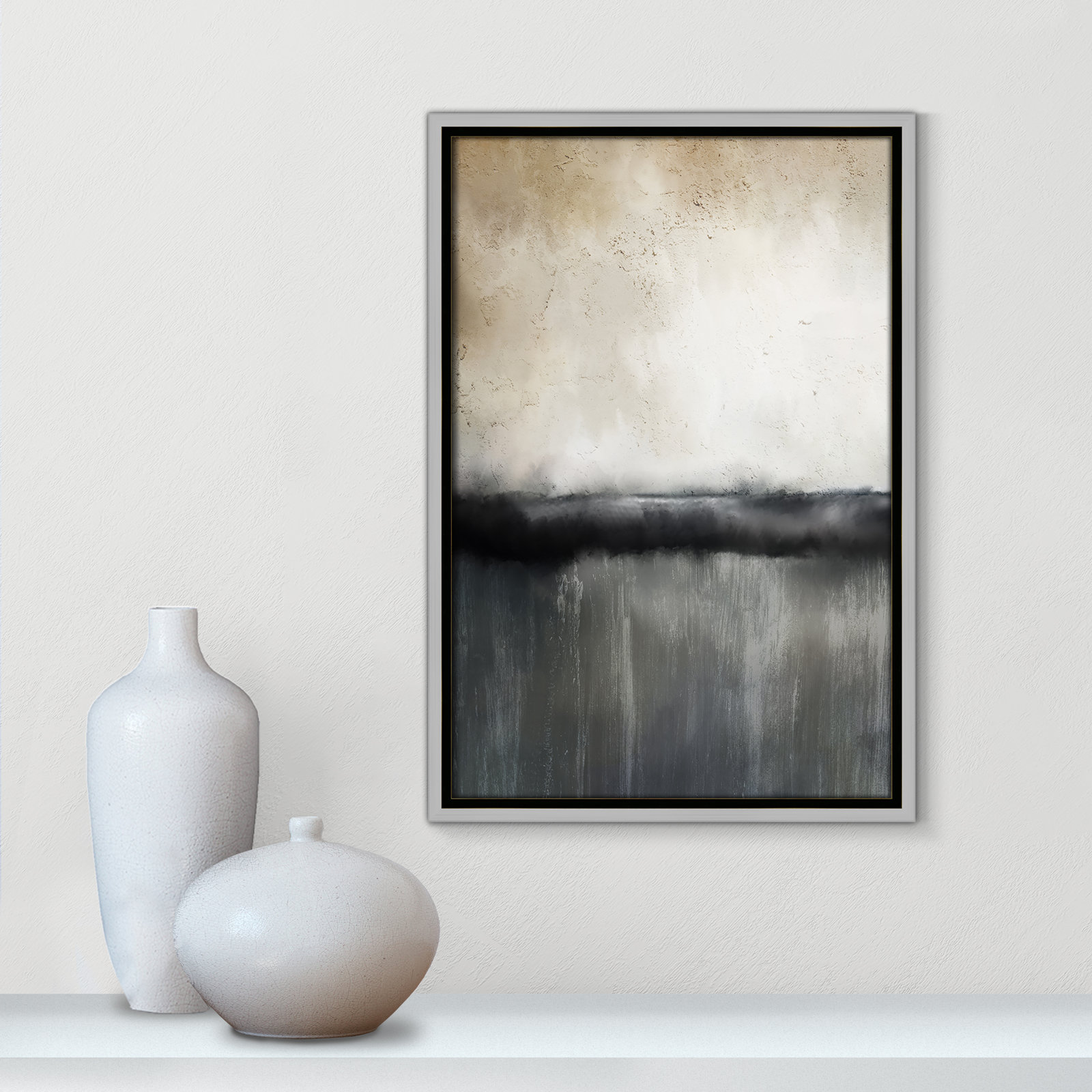Sunset by Kimberly Allen Print, Picture Framed Canvas, 61.5" H x 41.5" W, Silver