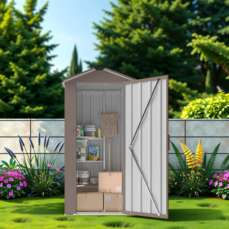 Quality Galvanized Iron Decking Tool Shed, Brown