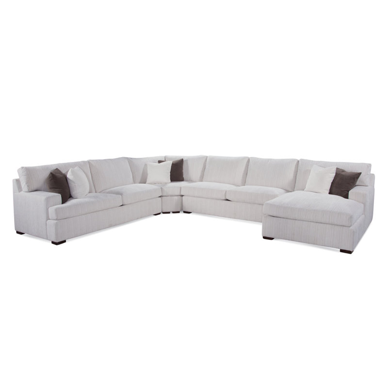 Cambria Four Piece Chaise Sectional, Left Hand Facing, Elite Chocolate; 0321-72, Java