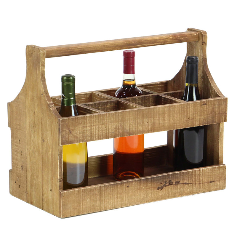Bontemps Rustic 8-Bottle Tabletop Wine Holder, Brown