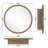 27-Inch Round Wooden Medicine Cabinet