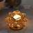 4.72'' H Metal Tabletop Tealight Holder with Floral Glass Diffuser for Elegant Christmas Gift and Decor
