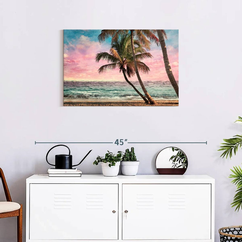 Plage envoûtante, reproduction sur toile, H 20 po x l 30 po x P 1,25 po